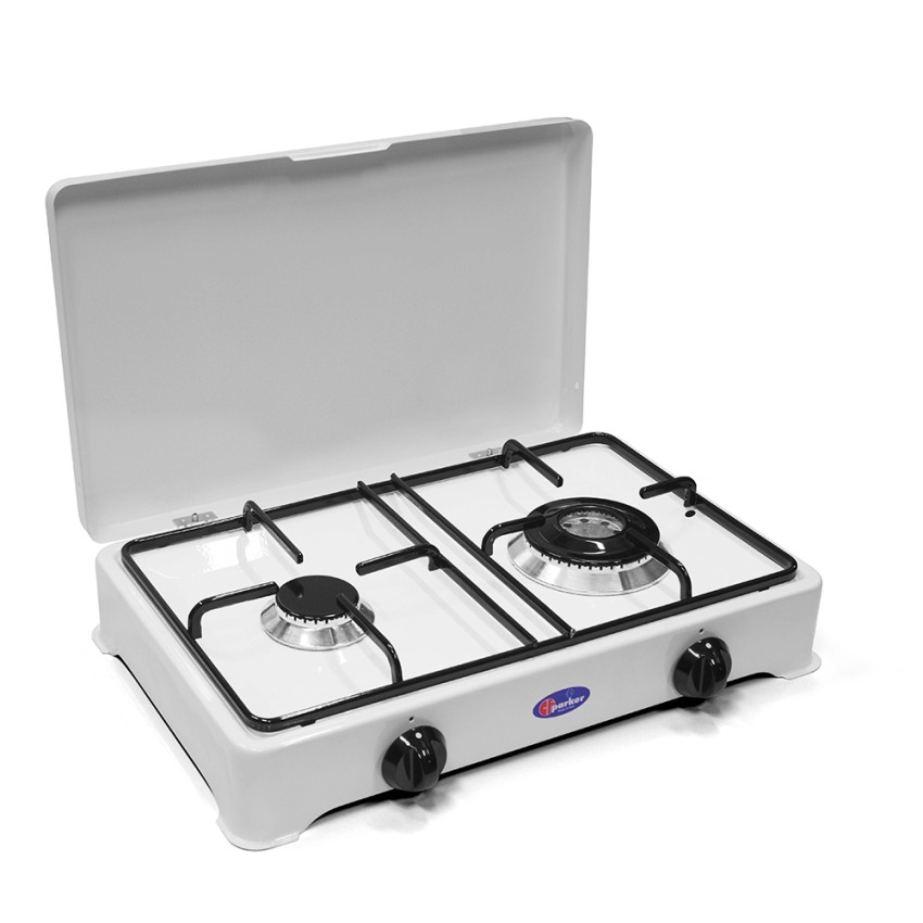 Camping-Gaskocher mit 2 Brennern und Doppelkrone 2002BGP/C CF Parker